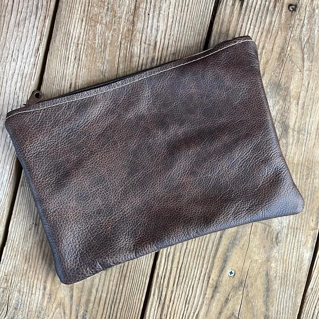 061 Banker's Bag - Brindle w/ Copper Penny Aztec