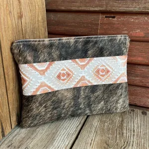 061 Banker's Bag - Brindle w/ Copper Penny Aztec