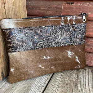 085 Banker's Bag - Longhorn w/ Deadwood Roses