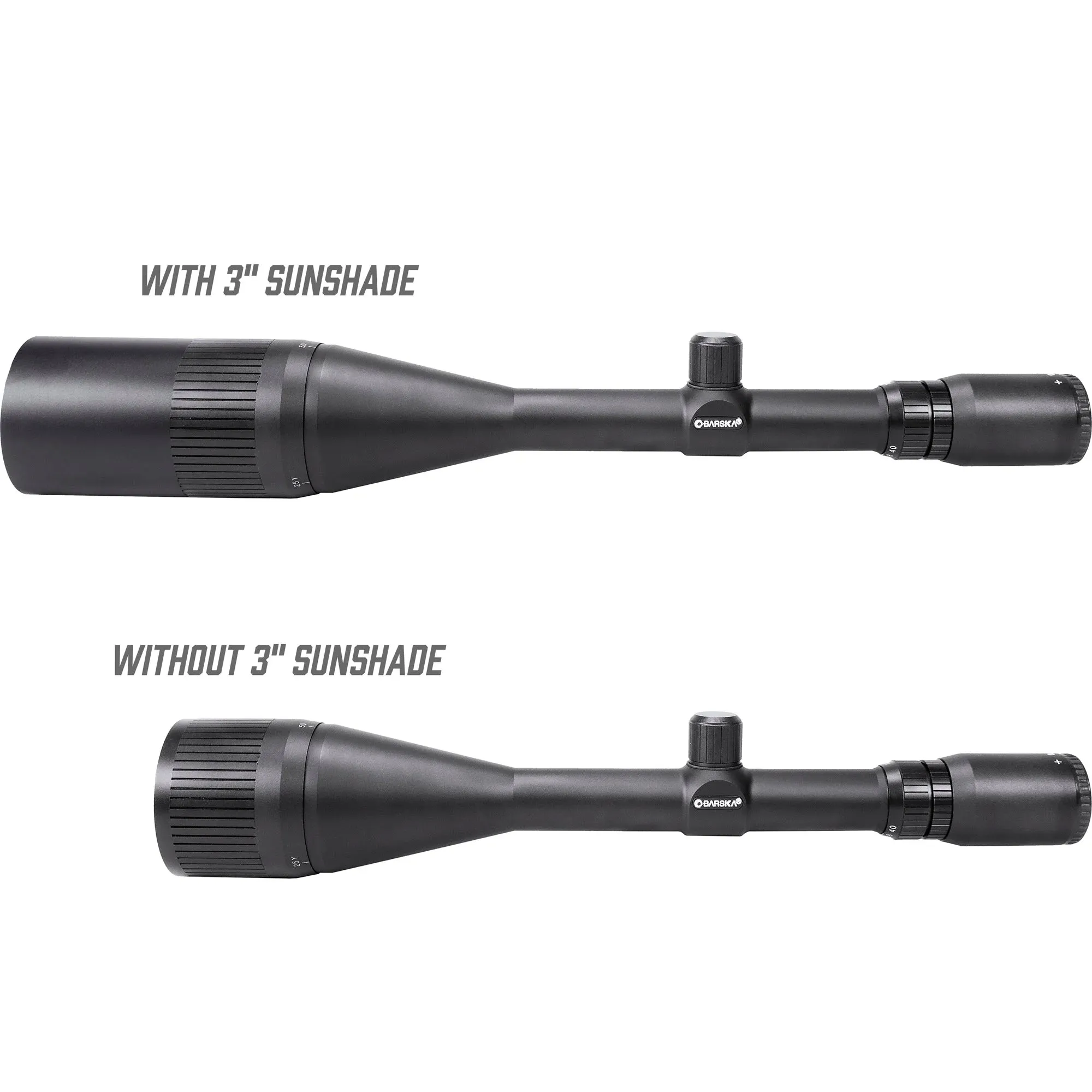 10-40x60mm Varmint AO Trace MOA V2 Rifle Scope with 3" Sun Shade | AC13524