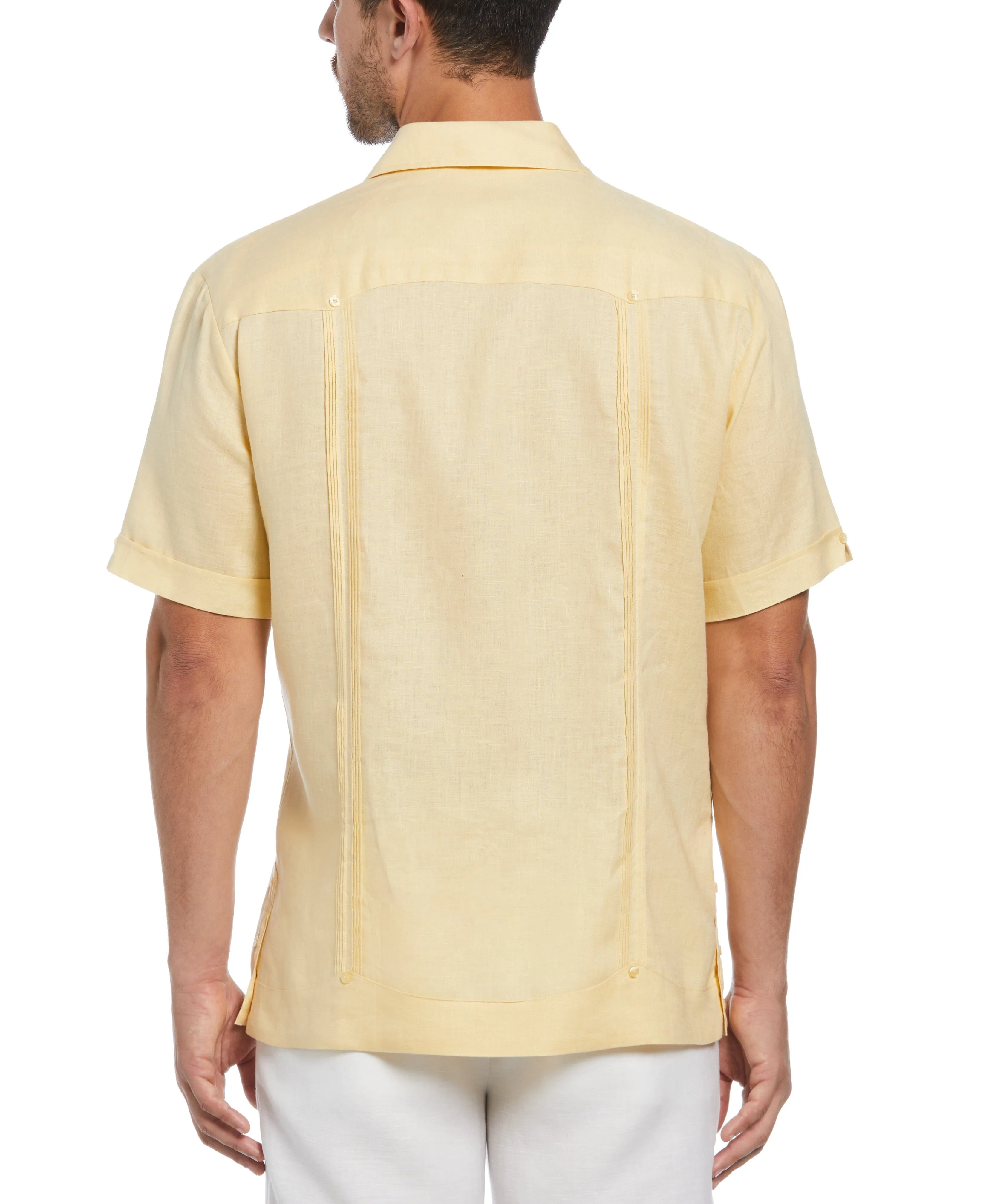 100% Linen Classic Guayabera Shirt - Short Sleeve