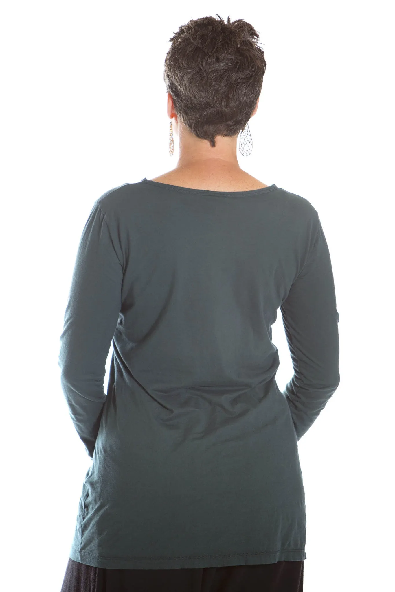 1149B Long Sleeve Lightweight Cotton Tee UnPrinted