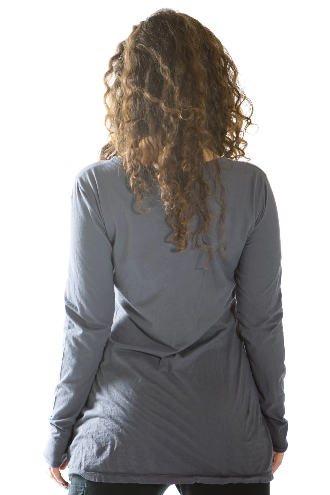 1149B Long Sleeve Lightweight Cotton Tee UnPrinted