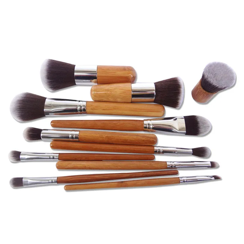 11PCS Professional Bamboo Makeup Brushes Set