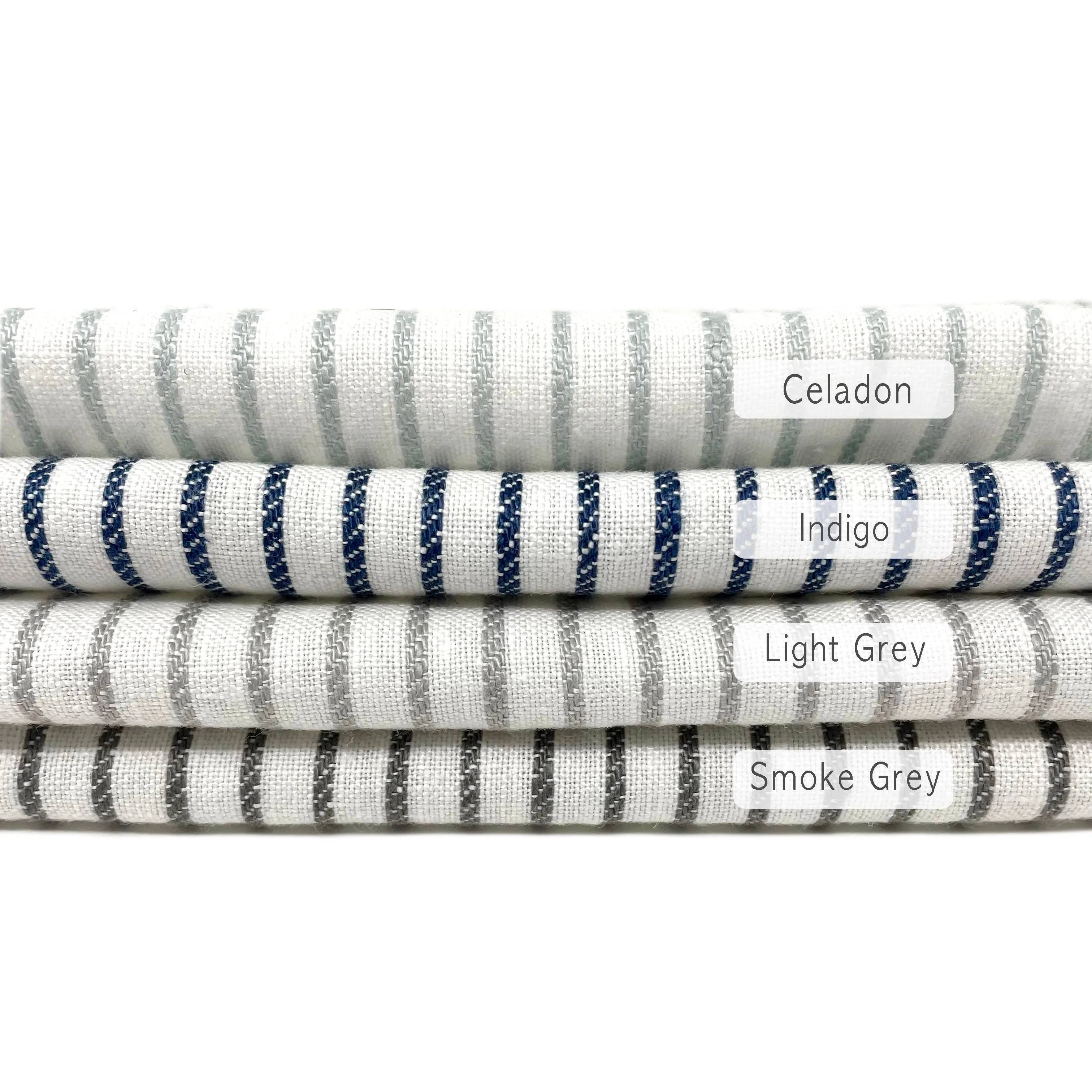 1/2" Narrow Stripe 100% Natural Linen Fabric By The Yard/CL1002