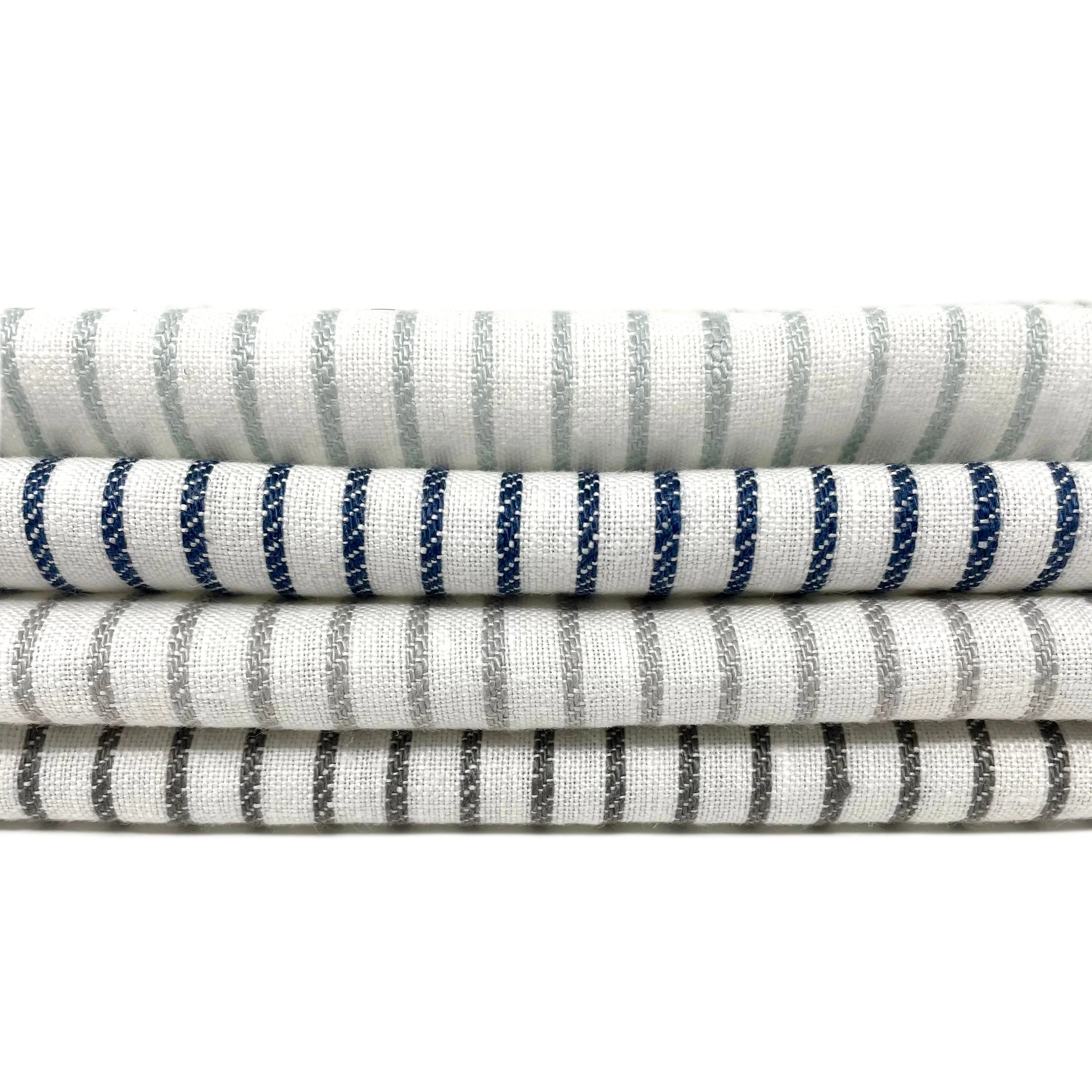 1/2" Narrow Stripe 100% Natural Linen Fabric By The Yard/CL1002