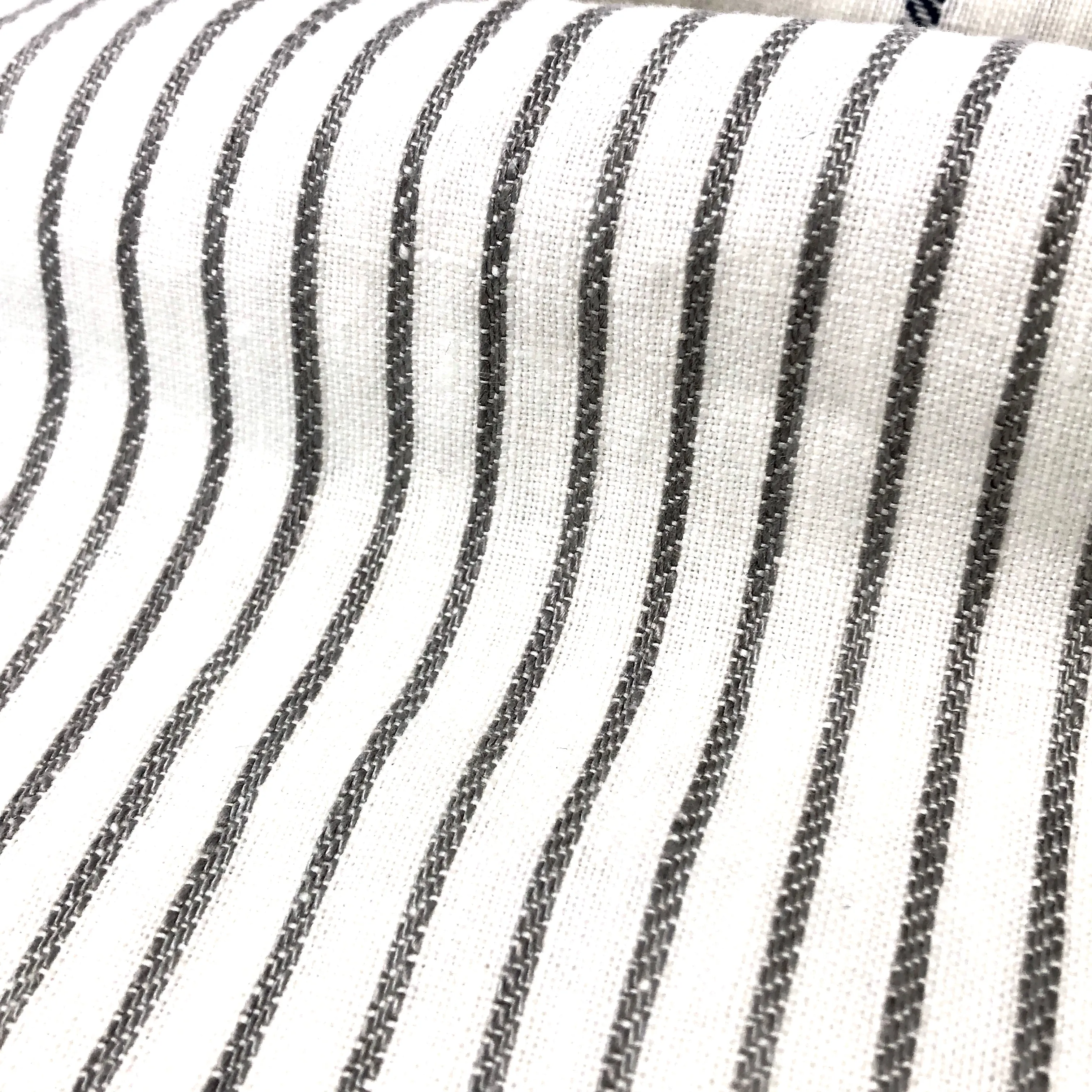 1/2" Narrow Stripe 100% Natural Linen Fabric By The Yard/CL1002