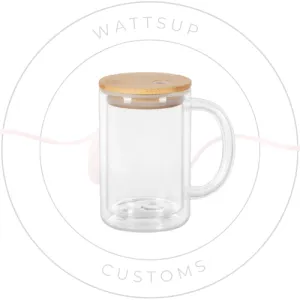 16oz Snow Globe Glass Mug with Fillable Handle
