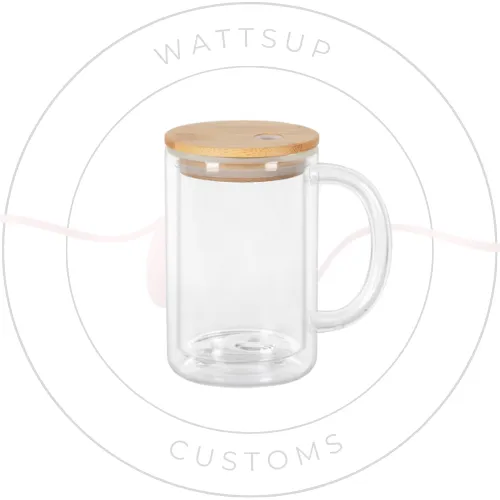 16oz Snow Globe Glass Mug with Fillable Handle