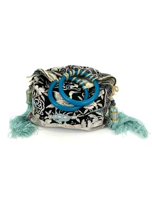 1910's Silk Embroidered Jade Bag