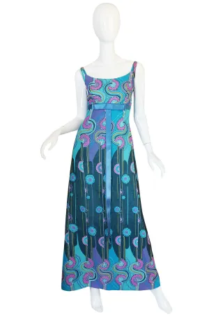 1960s Silk Voile Jean Hercey Demi-Couture Dress