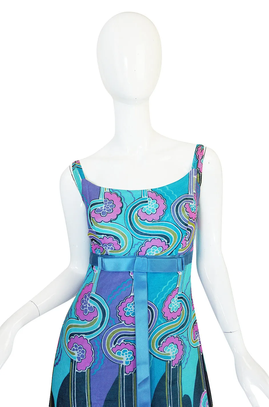 1960s Silk Voile Jean Hercey Demi-Couture Dress