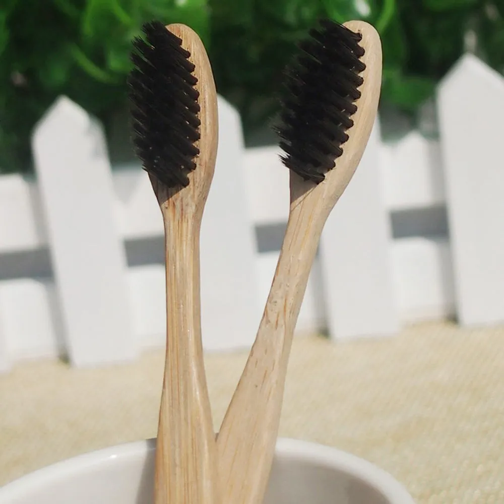 2-Pack 4-Pack or 6-Pack : Anti-bacterial Bamboo Charcoal Toothbrush