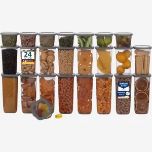 24 Mix - Vorratsdosen mit Deckel