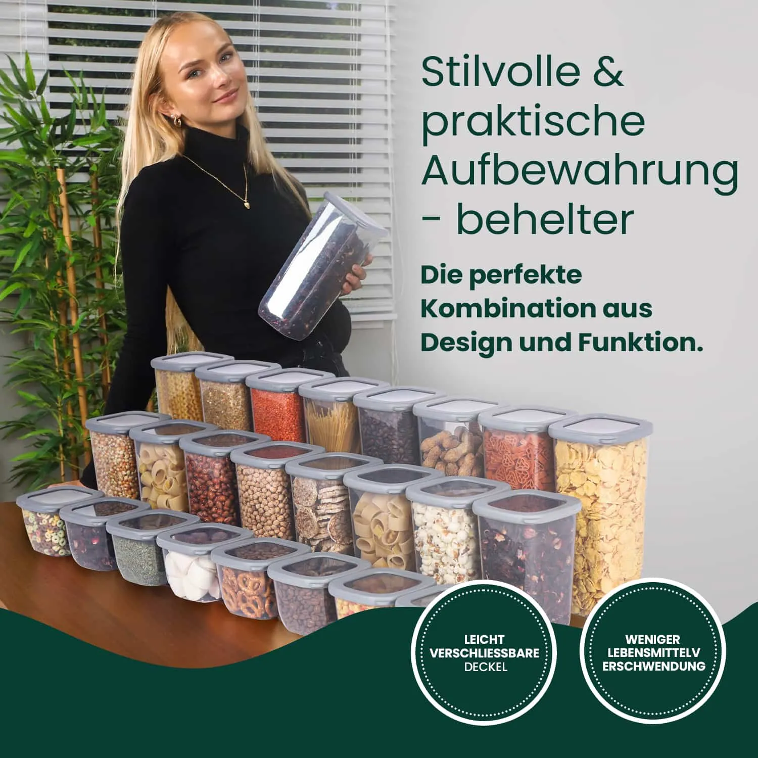 24 Mix - Vorratsdosen mit Deckel