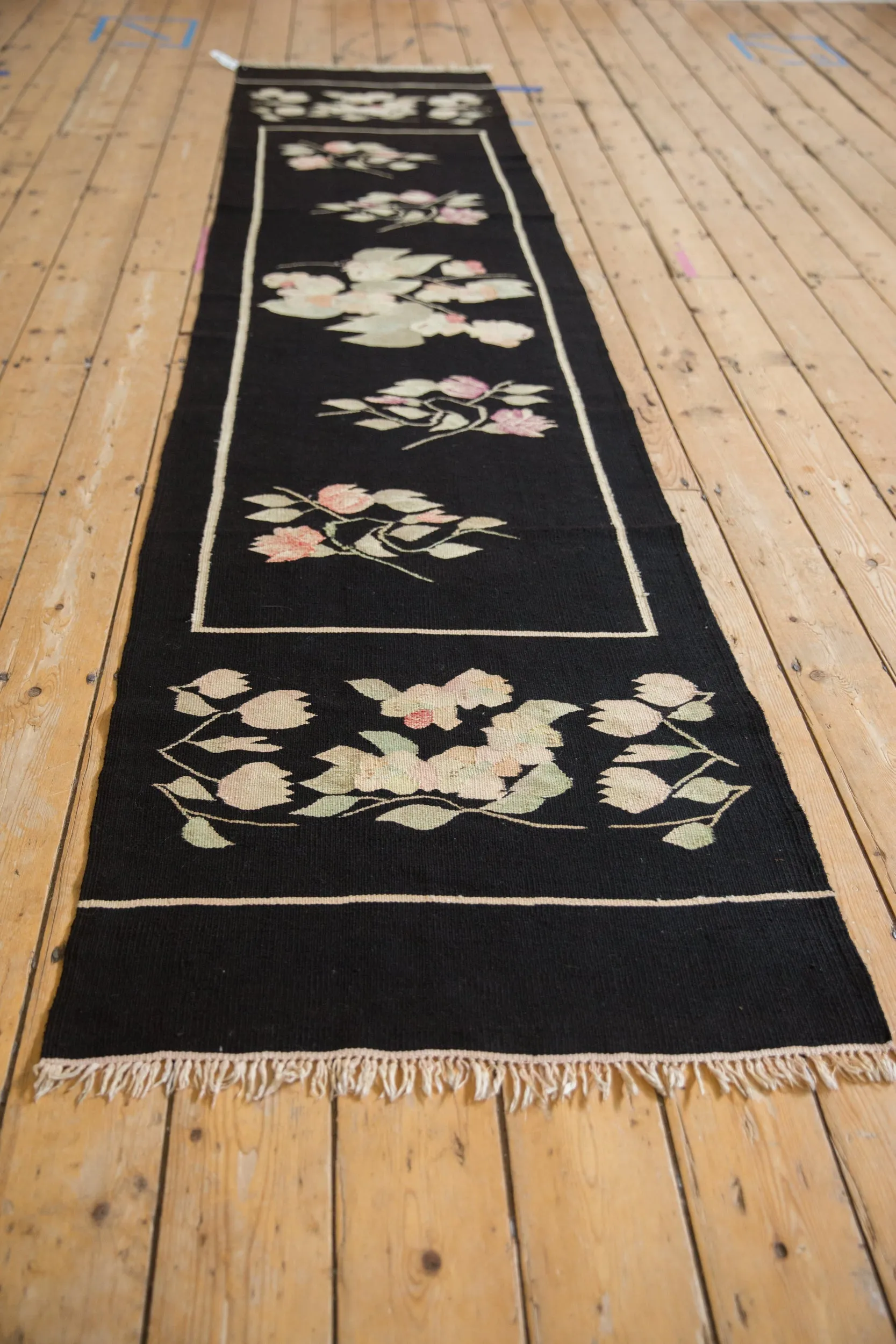 2.5x11 Vintage Romanian Kilim Rug Runner