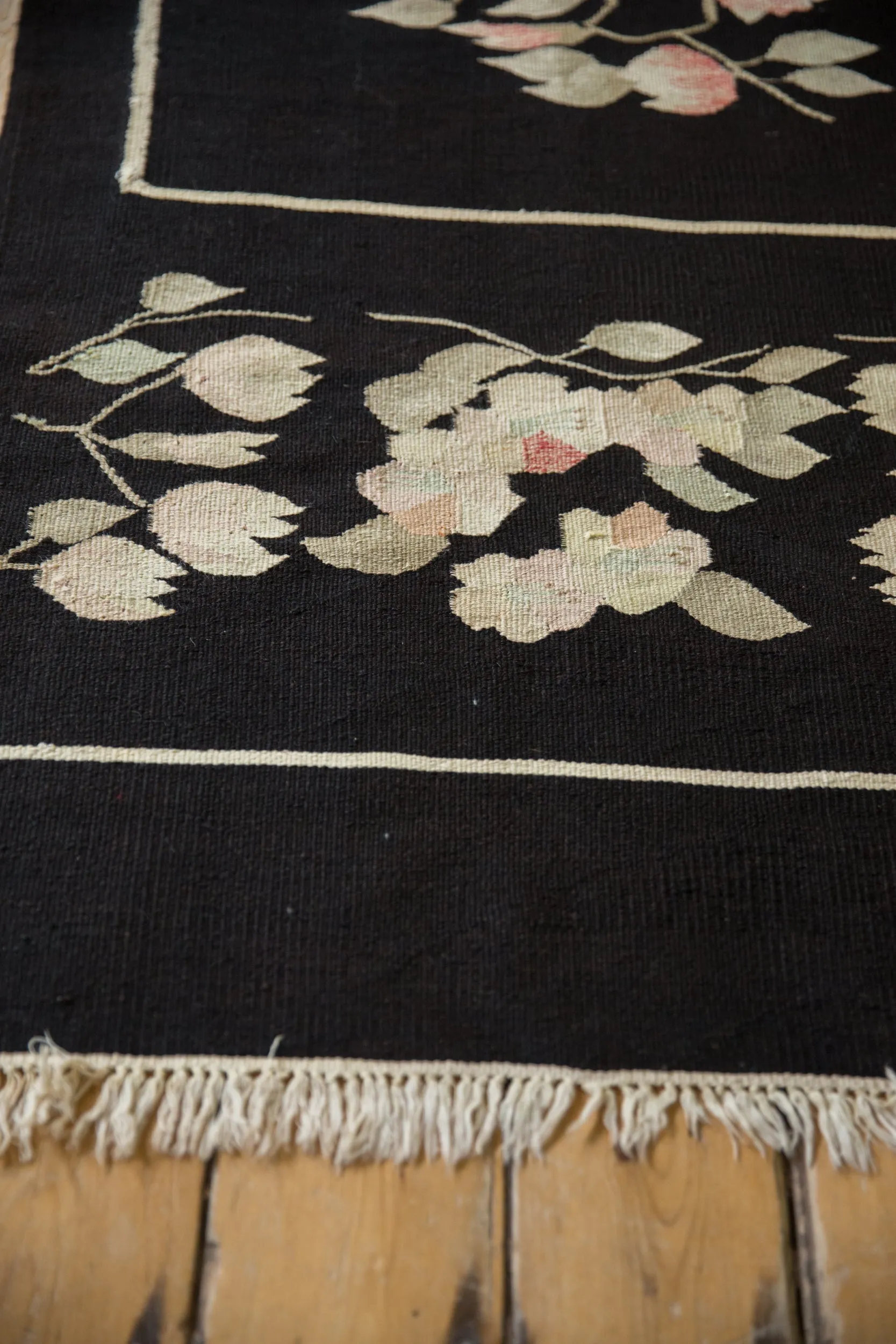 2.5x11 Vintage Romanian Kilim Rug Runner