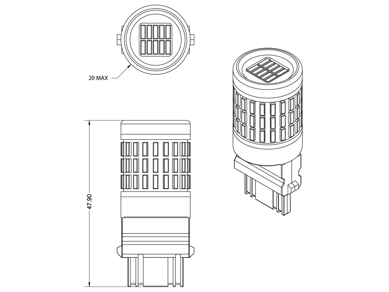 3157: VLEDS 70 LED