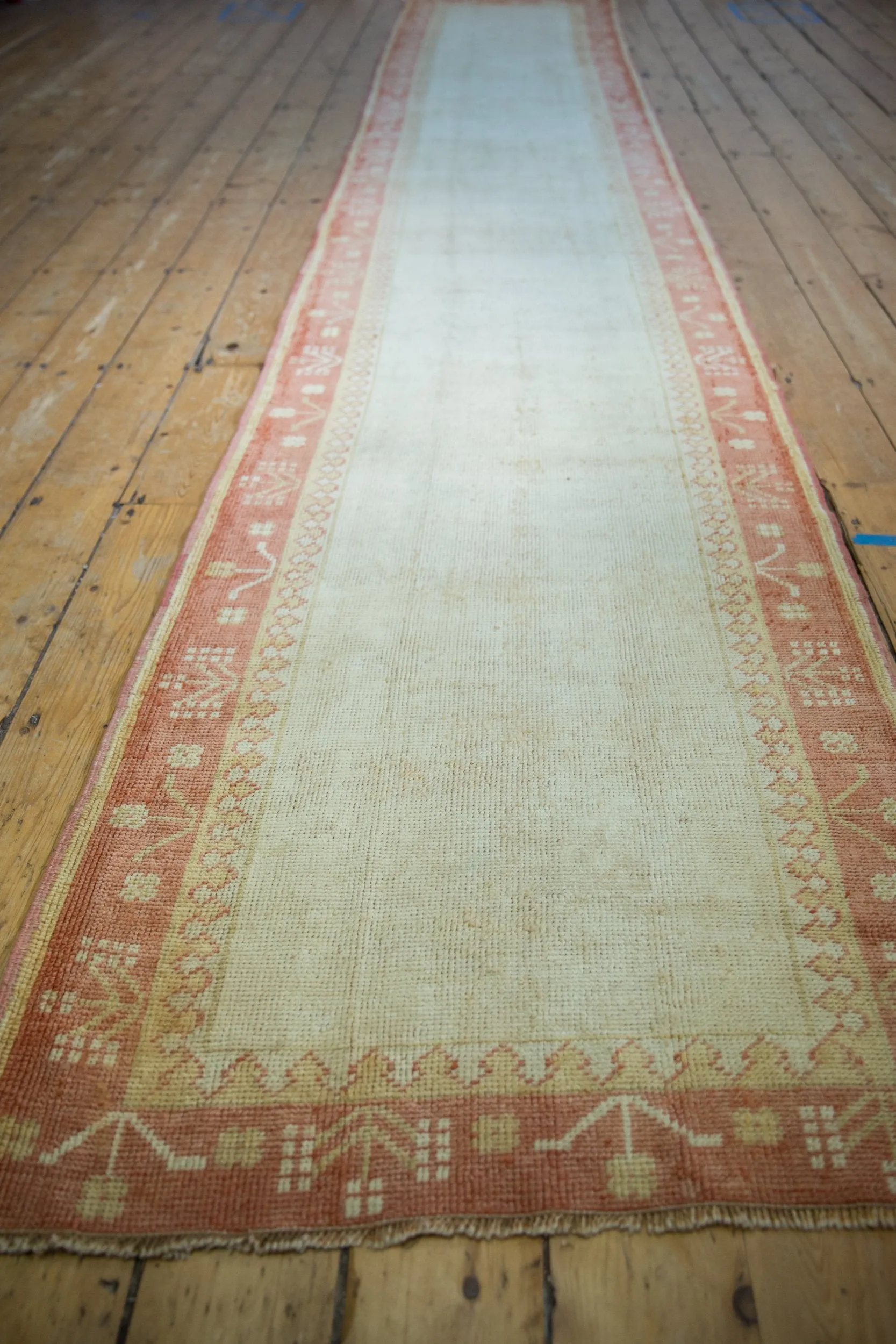 3x15.5 Vintage Distressed Oushak Rug Runner