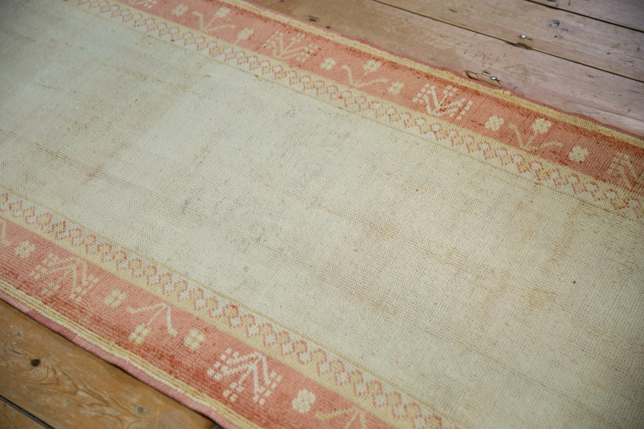 3x15.5 Vintage Distressed Oushak Rug Runner