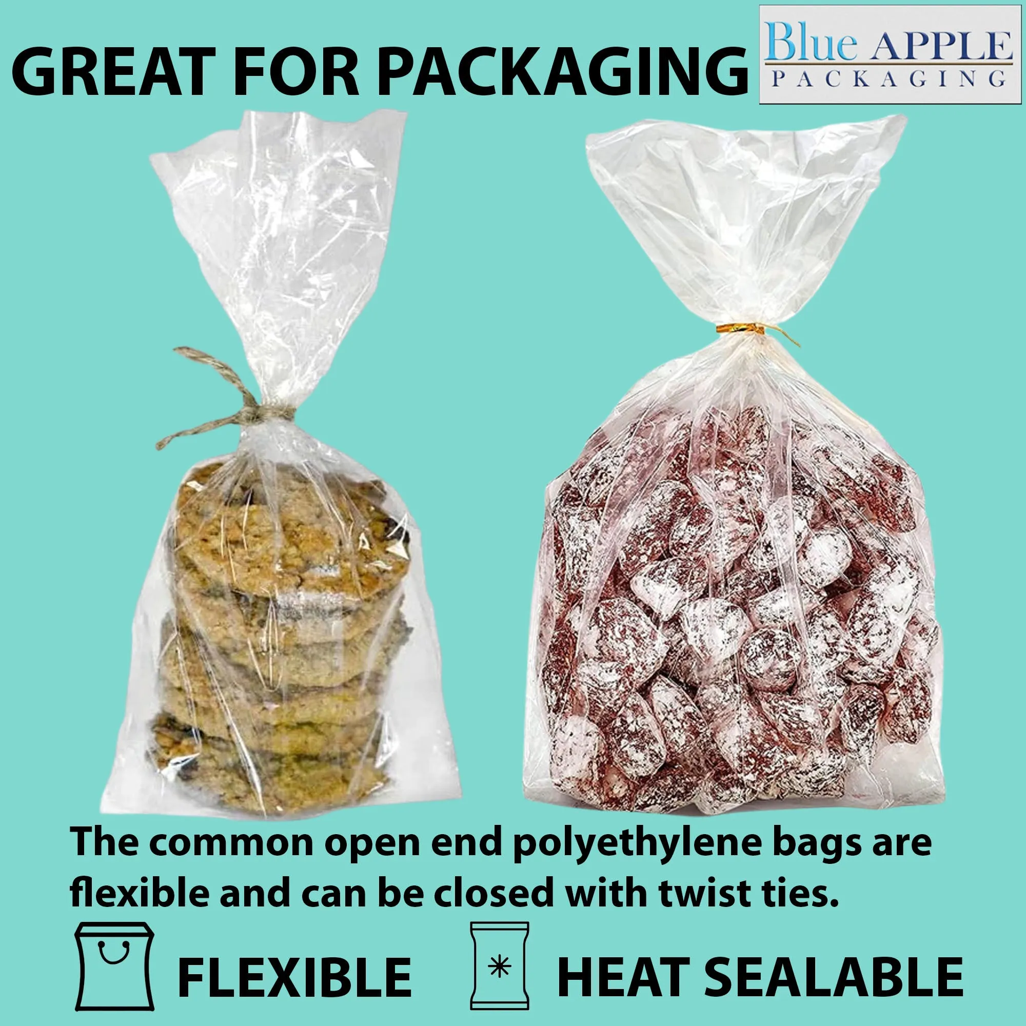 5.25X2.25X12.5 inches Gusseted Poly Bags Clear 1.5 Mil Low Density LDPE