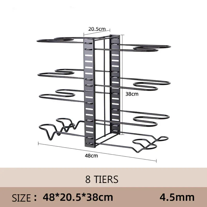 5/8 Tiers Pan Pot Organizer Rack