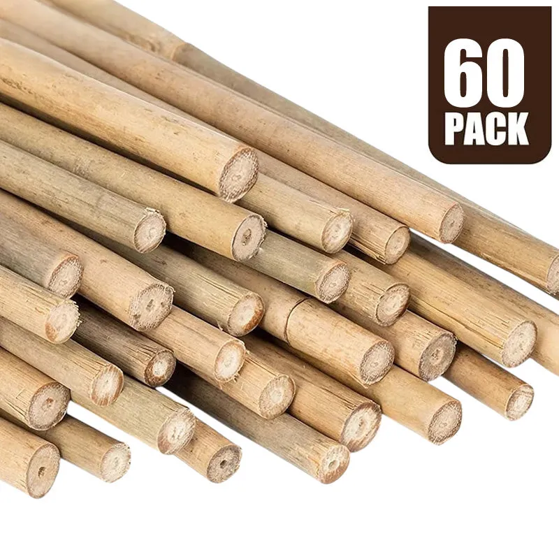 5ft Bamboo Garden Canes Natural Strong Plant Support Stakes 1.5m 20-100pk