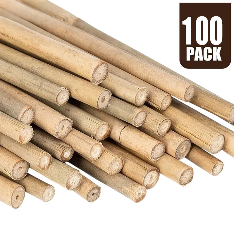 5ft Bamboo Garden Canes Natural Strong Plant Support Stakes 1.5m 20-100pk