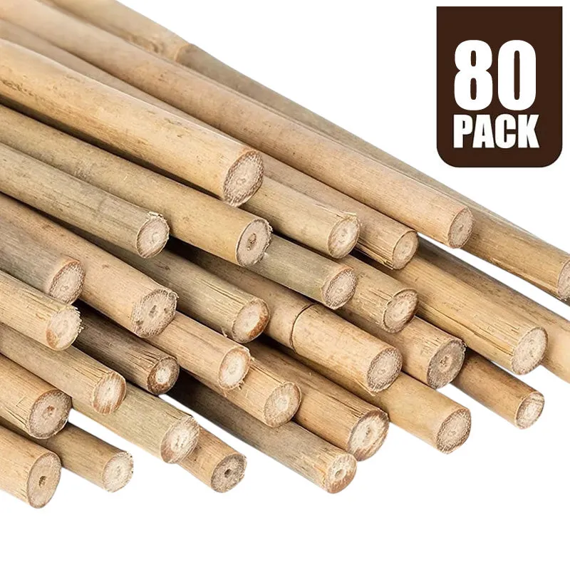 5ft Bamboo Garden Canes Natural Strong Plant Support Stakes 1.5m 20-100pk