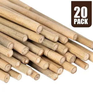 5ft Bamboo Garden Canes Natural Strong Plant Support Stakes 1.5m 20-100pk