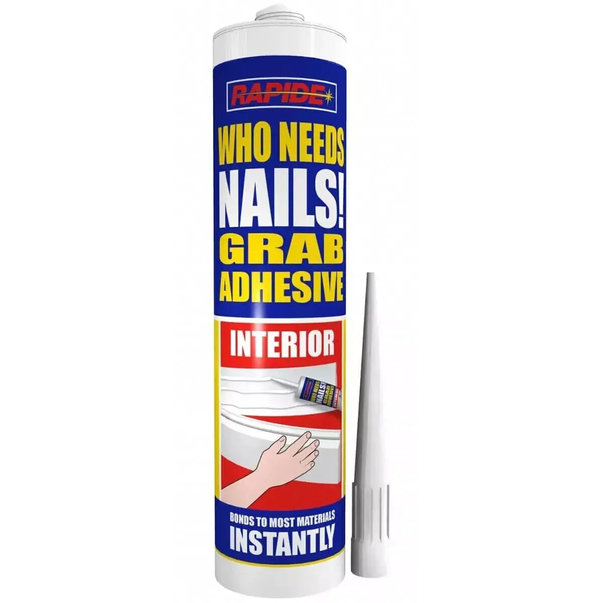 6 x Rapide Who Needs Nails Interior Grab Adhesive | 6 x 260ml Cartridges
