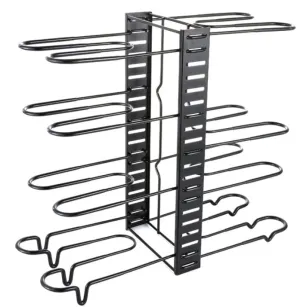 8-Tier Pot Rack Organiser - Black