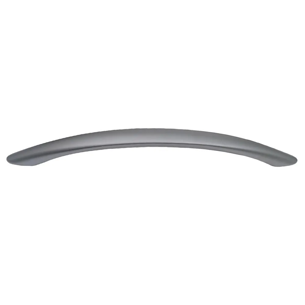 9” curved metal pull handle.