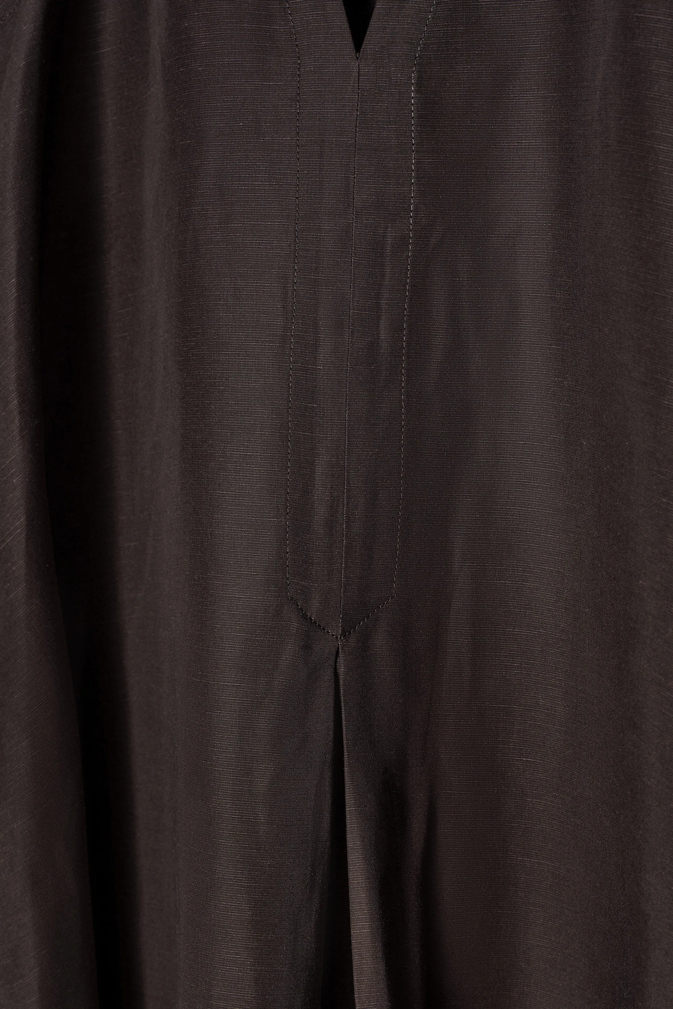 A-line linen-blend maxi dress