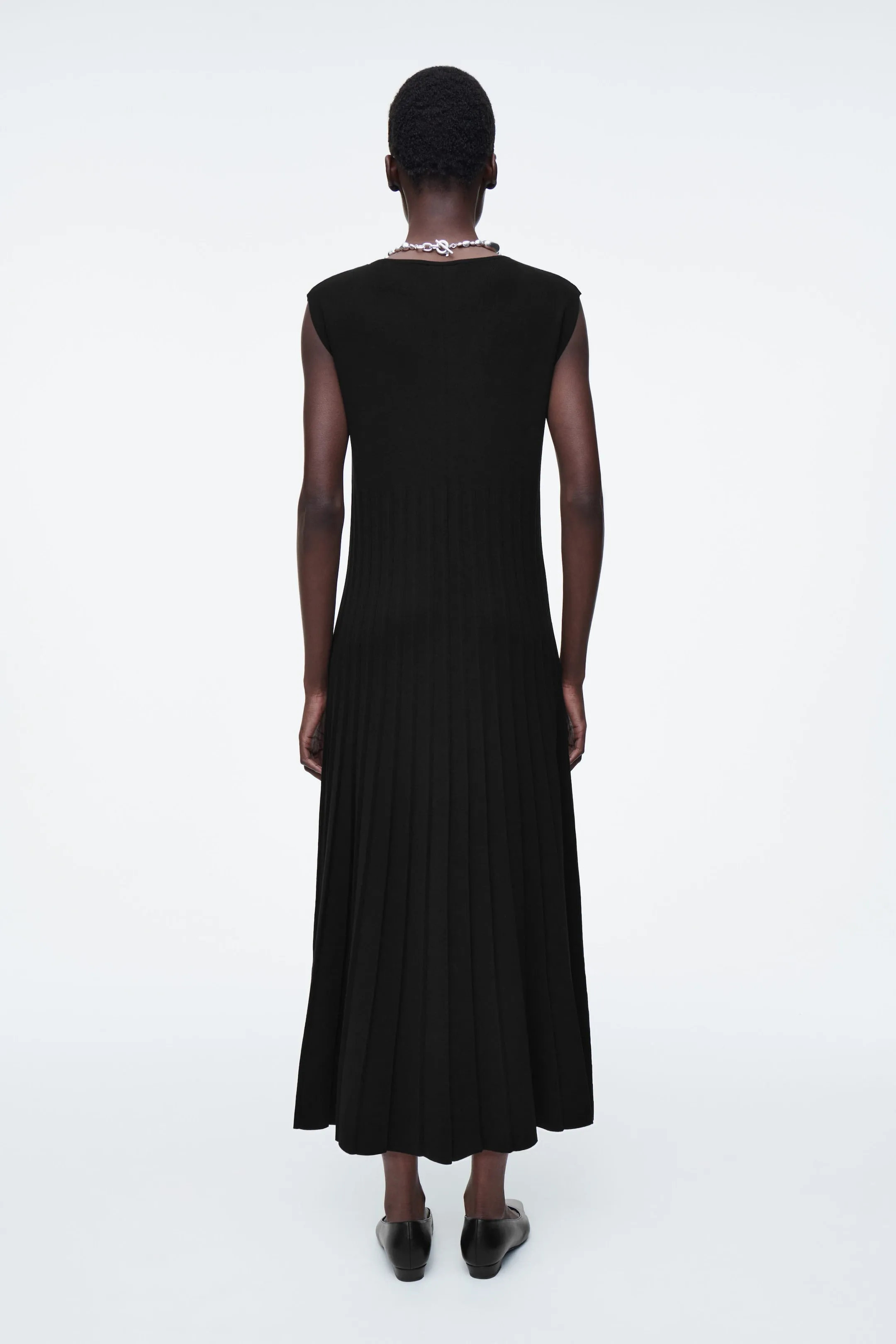 A-line linen-blend maxi dress