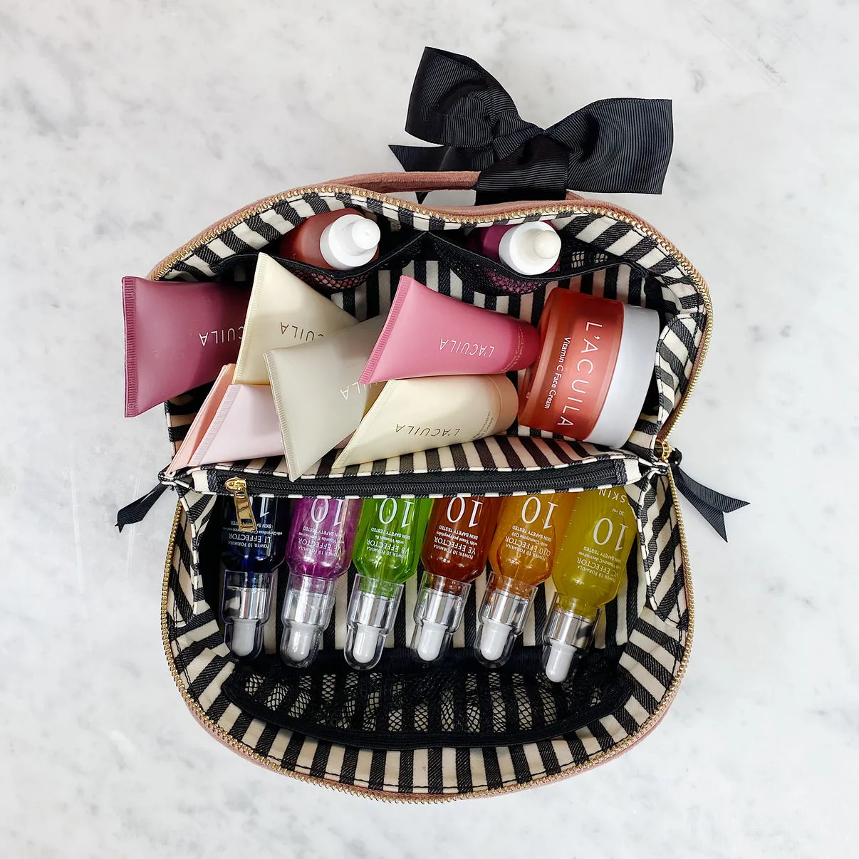 Accordion Box Makeup & Toiletry - Pink Velvet