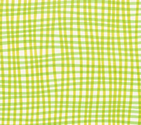 Alan Campbell Fabric: Country Check - Custom Jungle Green / Green on Tinted Belgian Linen / Cotton