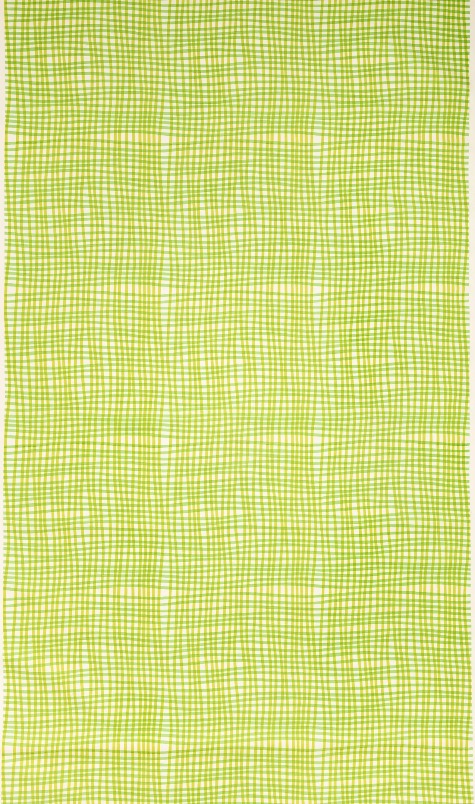 Alan Campbell Fabric: Country Check - Custom Jungle Green / Green on Tinted Belgian Linen / Cotton