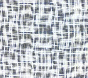 Alan Campbell Fabric: Criss Cross - Custom French Blue on Tinted Belgian Linen/Cotton