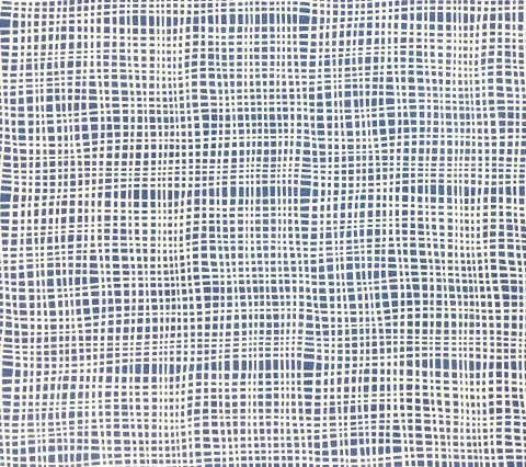 Alan Campbell Fabric: Criss Cross - Custom French Blue on Tinted Belgian Linen/Cotton