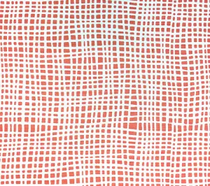 Alan Campbell Fabric: Criss Cross - Custom Shrimp on Tinted Belgian Linen / Cotton