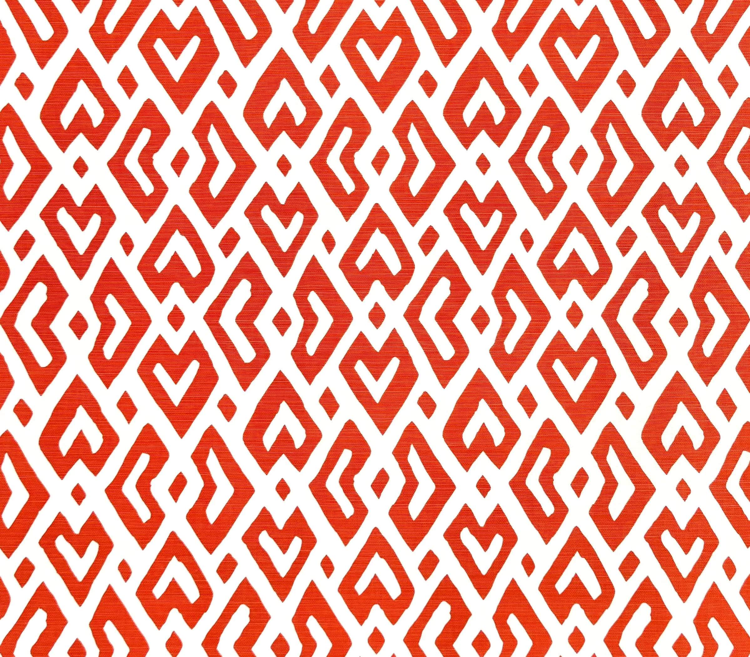 Alan Campbell Fabric: Juan Les Pins - Custom Watermelon on White Belgian Linen / Cotton