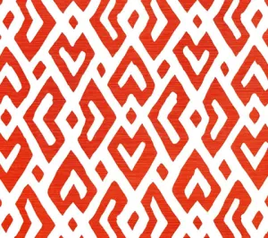 Alan Campbell Fabric: Juan Les Pins - Custom Watermelon on White Belgian Linen / Cotton