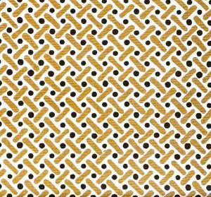 Alan Campbell Fabric: Kells II - Brown Dots / Camel II on Tinted Linen/Cotton