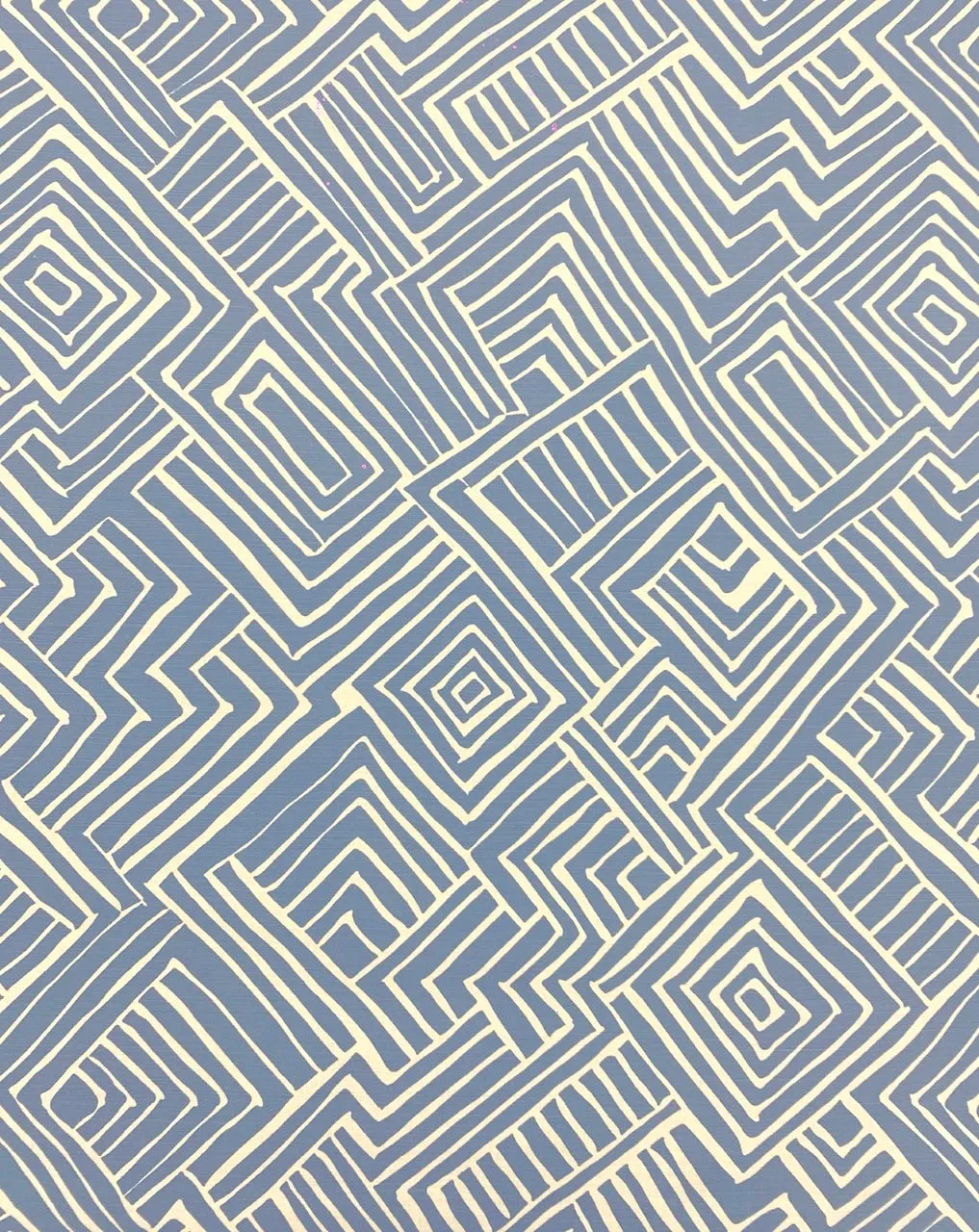 Alan Campbell Fabric: Melinda - Custom French Blue on Light Tint Belgian Linen / Cotton