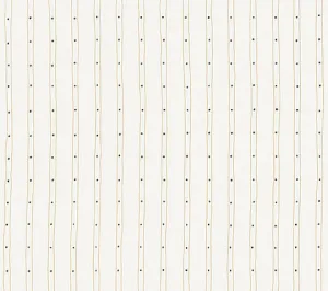 Alan Campbell Fabric: Soho Vertical - Custom Camel / Brown on White Belgian Linen / Cotton