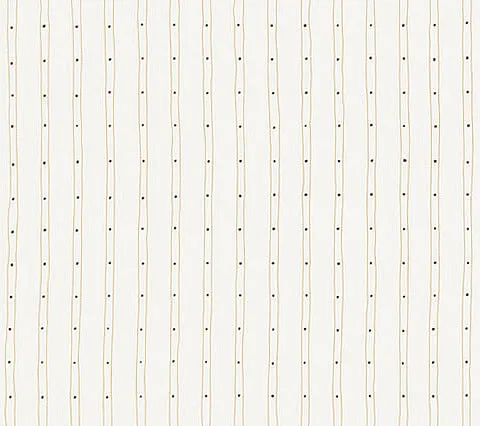Alan Campbell Fabric: Soho Vertical - Custom Camel / Brown on White Belgian Linen / Cotton