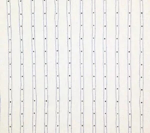 Alan Campbell Fabric: Soho Vertical - Custom Pacific Blue / New Navy on Tinted Belgian Linen/Cotton