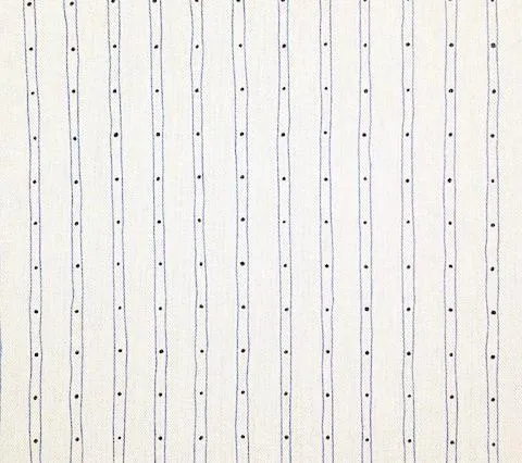 Alan Campbell Fabric: Soho Vertical - Custom Pacific Blue / New Navy on Tinted Belgian Linen/Cotton