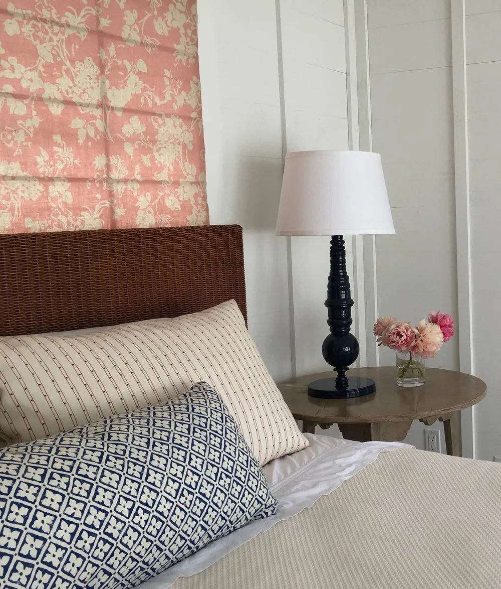 Alan Campbell Fabric: Soho Vertical - Custom Taxicab on White Belgian Linen / Cotton